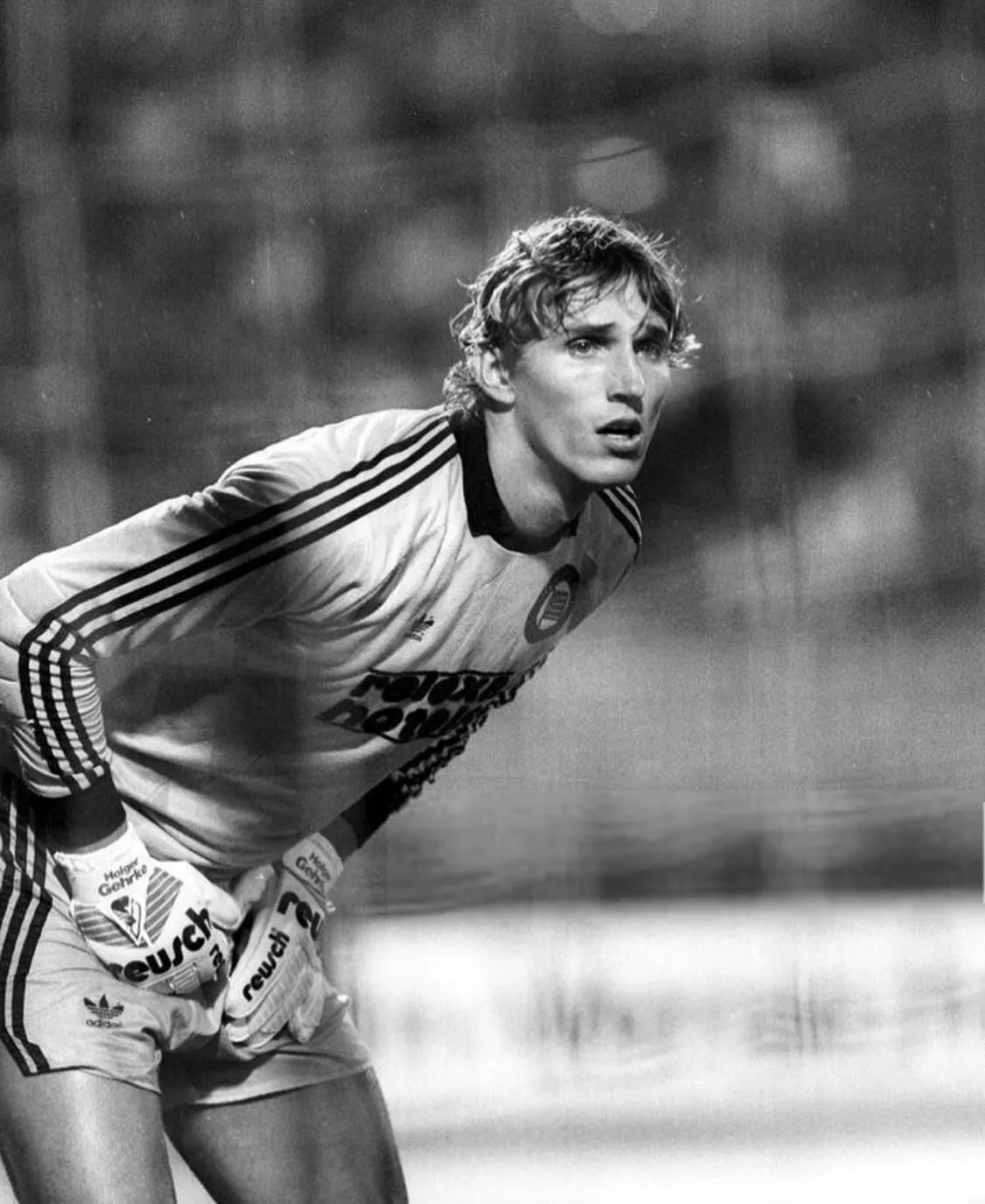 Holger Gehrke als Torwart bei Hertha BSC in Schwarz-Weiß