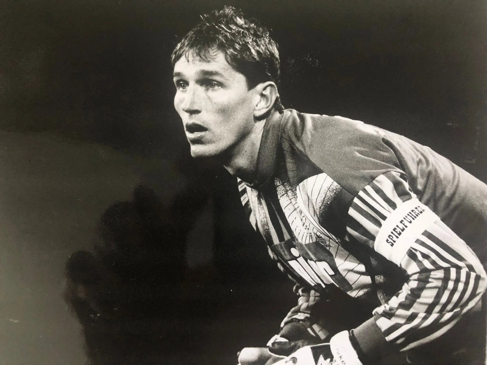 Holger Gehrke konzentriert im Fußballspiel bei Hertha BSC